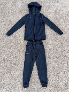 Bauer Youth Navy Blue Hooded Zip Jacket and Jogger Set